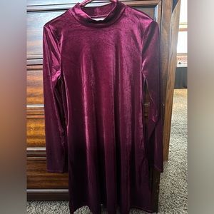 Maurices size small burgundy velvet dress